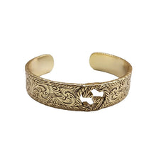 18K Gucci GG Open Bangle Bracelet