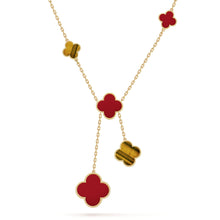 18K Van Cleef & Arpels Magic Alhambra Six Motifs Carnelian Necklace