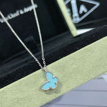 18K Sweet Alhambra Blue Butterfly Necklace