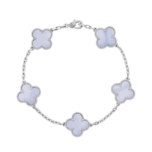 18K Van Cleef & Arpels Vintage Alhambra Five Motifs Chalcedony Bracelet
