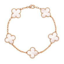 18K Van Cleef & Arpels Vintage Alhambra Five Motifs Pearl Bracelet