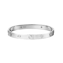 18K White Gold Cartier Four Diamonds Love Bracelet