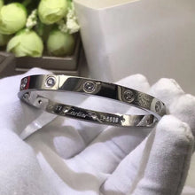 18K White Gold Ten Diamonds Love Bracelet