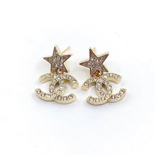 18k Chanel Star CC Diamond Earrings
