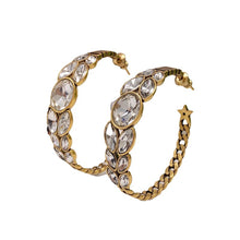 18k Gold Dior Vintage Crystals Earrings