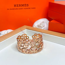 18K Chaine D'Ancre Wide Cutwork H Bracelet