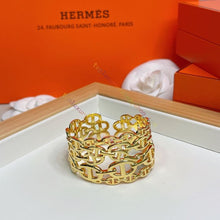 18K Chaine D'Ancre Wide Cutwork H Bracelet