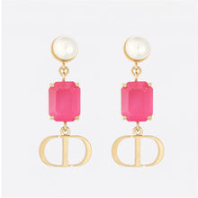 18K Petit CD Crystal Earrings