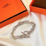 18K Cha?ne D'ancre Encha?n¨¦e H Bracelet