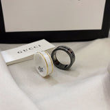 18K GG Icon Black Corundum Ring