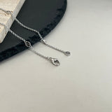 GG Interlocking G Heart Lightning Charm Necklace