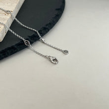 Double G Interlocking G Heart Lightning Charm Necklace
