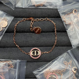 18K Petit CD Pink Crystals Bracelet