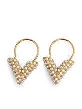 18K Louis Essential V Perle Hoop Earrings