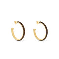 18K Louis Monogram Hoop Earrings