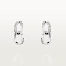 18K Love Pave Diamond Earrings