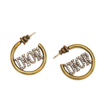 18k Gold Dior 30 Montaigne Hoop Earrings