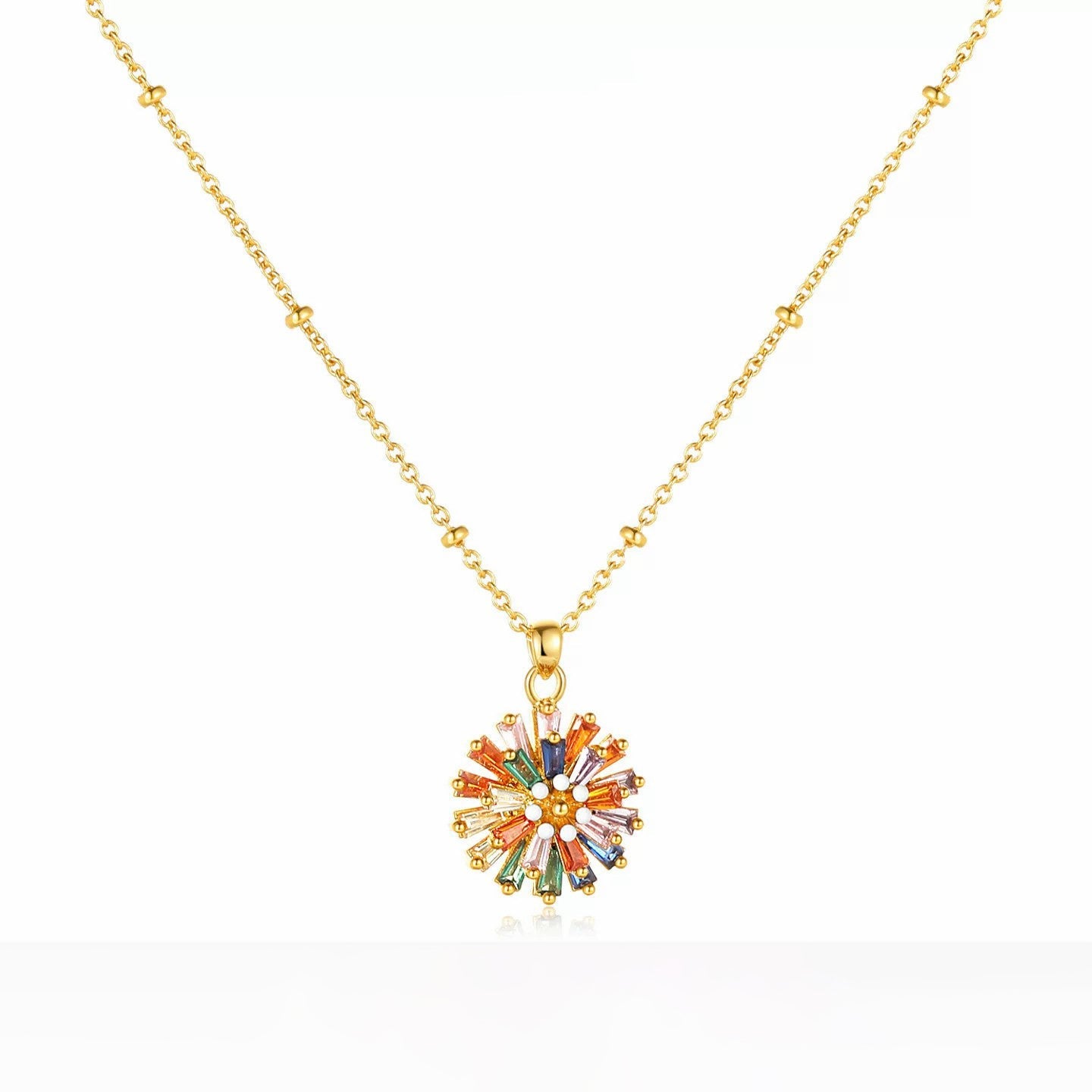 Color Crystal Gold Necklace