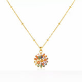 Color Crystal Gold Necklace