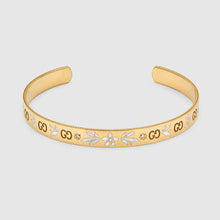 18K Gucci Icon Blossom Enamel Bangle Bracelet