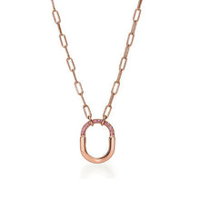 18K T Lock Pink Pavé Diamonds Necklace