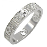 18K Double G Icon Full Diamonds Ring
