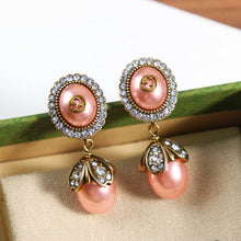 18K Double G Flower Pearl Earrings