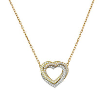 18K Trinity Heart Full Diamond Necklace