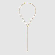 18K Double G Blondie Pearl Drop Necklace