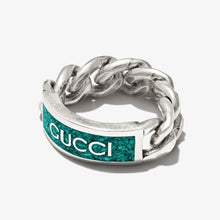Gucci Logo Plaque Chain Ring