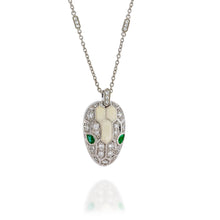 18K BV Serpenti Emerald Necklace