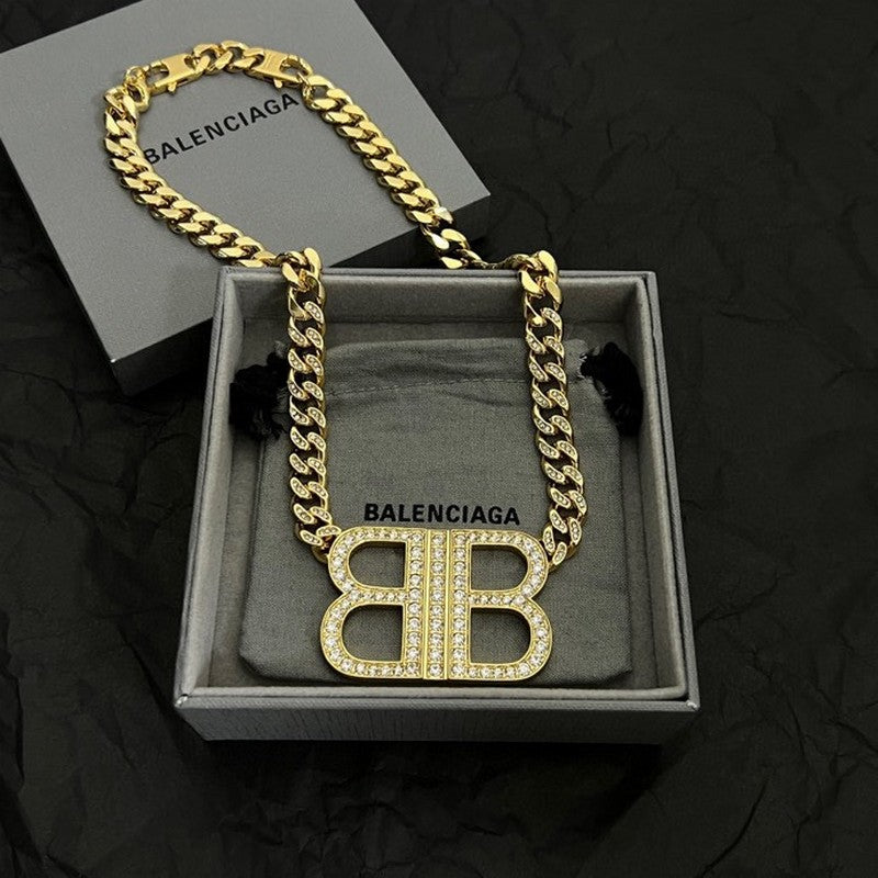 18K BB Chain Diamond Necklace