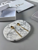 18K CD Vintage Tassel Diamonds Earrings