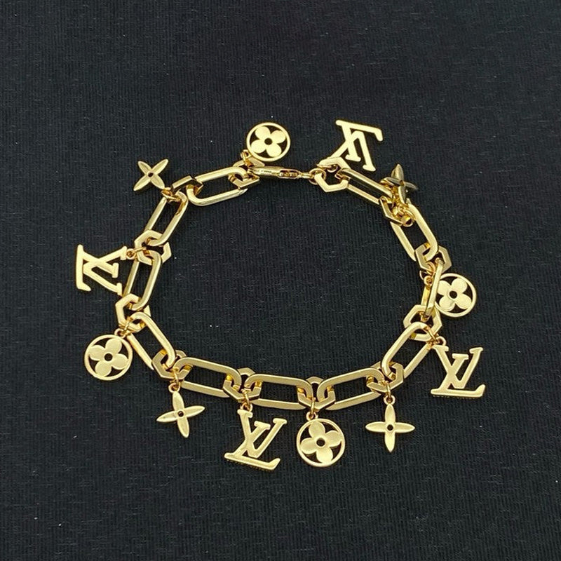 18K Louis Blossom Gold Chain Bracelet