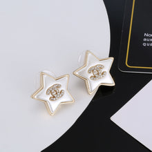 18K CC Star Pearl Earrings