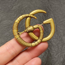 18K Double G Snake Brooch