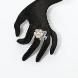 18K CC Camelia Blue Diamond Ring