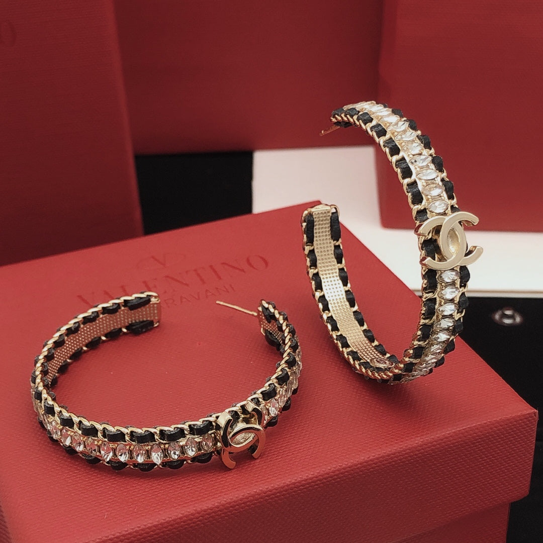 18K CC Strass Earrings