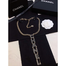 18K CC 22S Big Black Logo Necklace