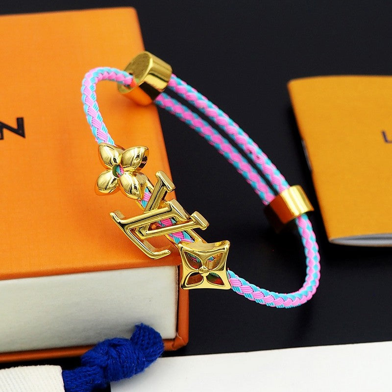 18K Louis Monogram Pink & Purple Gold Bracelet