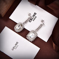 18K CE Diamond Drop Earrings