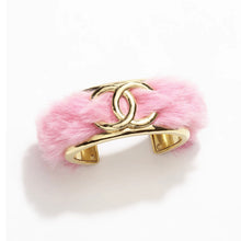18K CHANEL CC Pink Open Cuff Bracelet