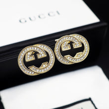 18k GUCCI Double G Diamonds Earrings