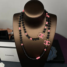 18K CC 24B Black Pearls Necklace