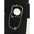 18K CC Heart Long Pearl Necklace