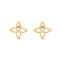 18K Louis Pearly Flower Earrings