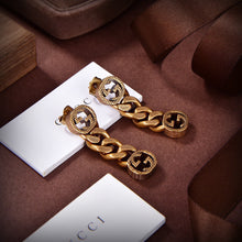 18K Double G Chain Earrings