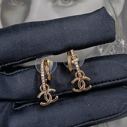 18K CC Vintage Gold Earrings