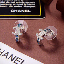 18K CHANEL Blue Crystals Earrings