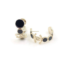 18K CHANEL Black Crystals Earrings